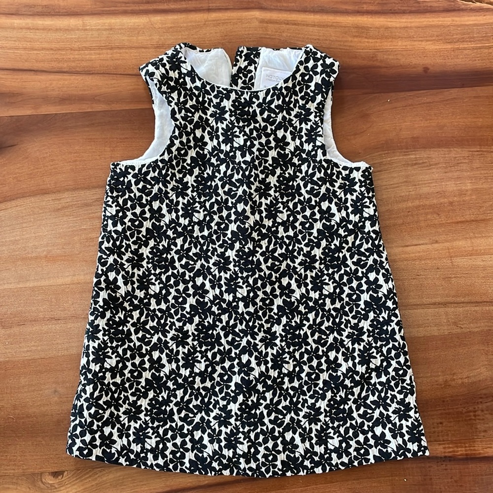 Black and white flowered Natalys Tunic dress 18 month- French Style